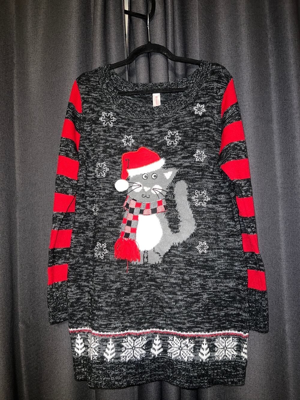 Ugly Christmas Sweater Xmas Size XL Cat